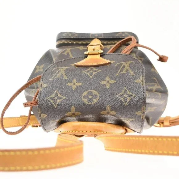 LOUIS VUITTON Mini Montsouris Backpack Bag Monogram Leather Brown M51137 78KC503 - Picture 5 of 16